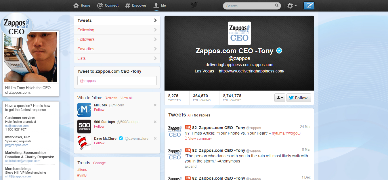 Zappos on Twitter
